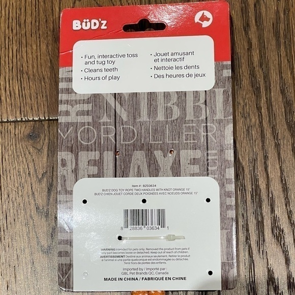 [BÜD’Z] Rope toy two handles with knot - orange - Picture 3 of 5